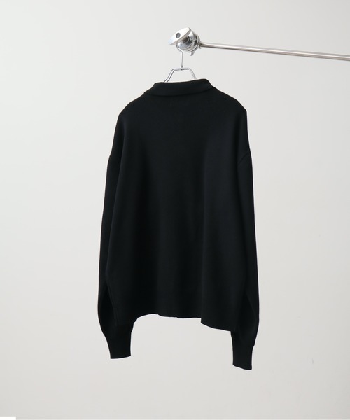 welise(ウェライズ)の「【welise/ウェライズ】-ヘビーウェイト- リッチウールブレンド ニットシャツ/ポロカーディガン(カーディガン/ボレロ・メンズ・チャコールグレー/グレイッシュベージュ/ブラック/オフホワイト・M/L)」の22枚目の写真