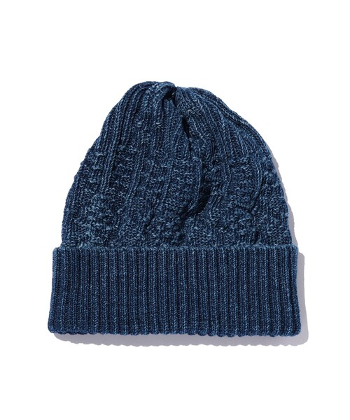 BEAMS PLUS(ビームスプラス)の「Watch Cap Patchwork Like Indigo(ニットキャップ/ビーニー・メンズ・ブルー/インディゴブルー・ONE SIZE)」の2枚目の写真