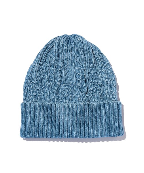 BEAMS PLUS(ビームスプラス)の「Watch Cap Patchwork Like Indigo(ニットキャップ/ビーニー・メンズ・ブルー/インディゴブルー・ONE SIZE)」の1枚目の写真