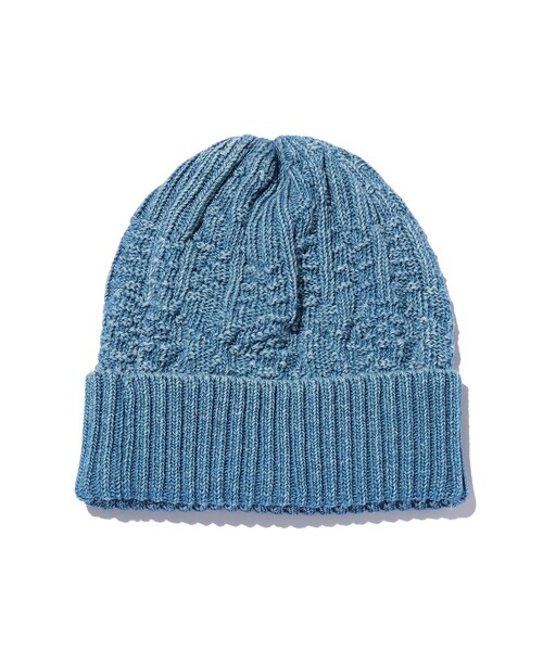 BEAMS PLUS(ビームスプラス)の「Watch Cap Patchwork Like Indigo(ニットキャップ/ビーニー・メンズ・ブルー/インディゴブルー・ONE SIZE)」の3枚目の写真