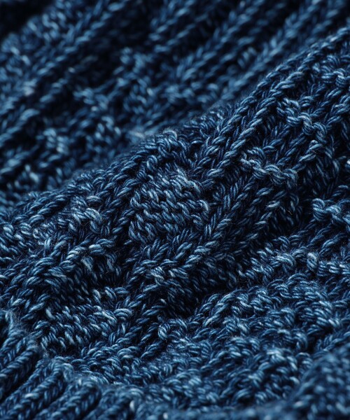 BEAMS PLUS(ビームスプラス)の「Watch Cap Patchwork Like Indigo(ニットキャップ/ビーニー・メンズ・ブルー/インディゴブルー・ONE SIZE)」の6枚目の写真