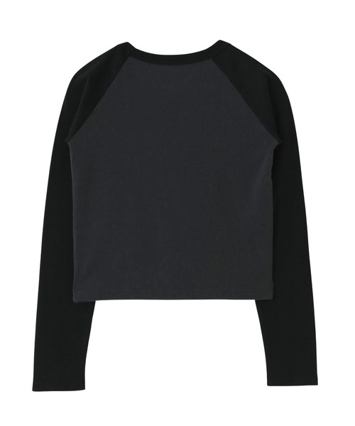 X-girl(エックスガール)の「ANGEL AND LOGO RAGLAN L/S BABY TEE(Tシャツ/カットソー・レディース・ホワイト/チャコール/パープル・S/M)」の11枚目の写真