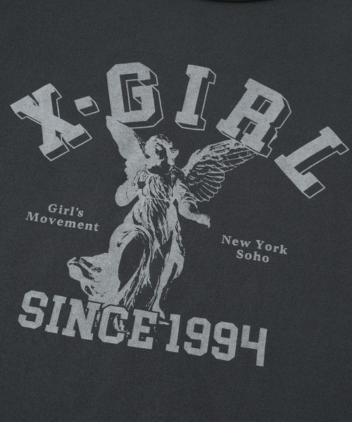 X-girl(エックスガール)の「ANGEL AND LOGO RAGLAN L/S BABY TEE(Tシャツ/カットソー・レディース・ホワイト/チャコール/パープル・S/M)」の13枚目の写真