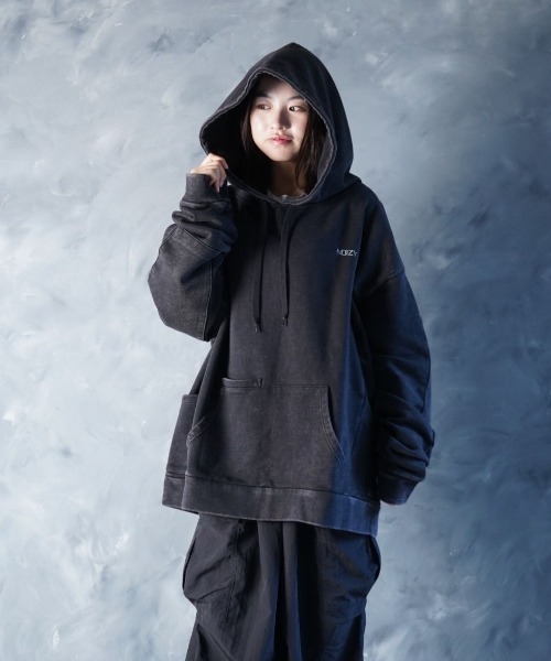 セール】Threads Utility Pigment Hoodie / ワンポイント 刺繍 プル