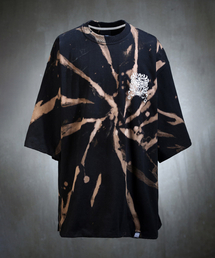 KIRTIMUKHA（キールティムカ）の「Printing Spin Bleach Short Sleeve T-Shirt Black（Tシャツ/カットソー）」