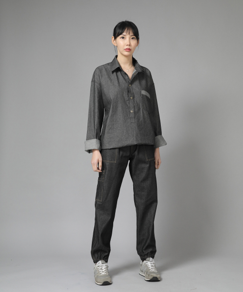 SAINTCREW(セントクルー)の「リングルポケットアノラックシャツ WPA-413 デニムグレーブラック(シャツ/ブラウス・メンズ・その他・MEDIUM/LARGE/X-LARGE)」の10枚目の写真
