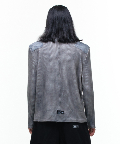 OPUS 0012（オーパス0012）の「Op. 07 REDRUM PATCH KNIT DARK GRAY（ニット/セーター・レディース・その他・SMALL/MEDIUM/LARGE）」の2枚目の写真