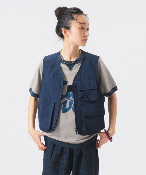 BEAMS BOY（ビームスボーイ）の「US NAVY クルー ベスト（ベスト・レディース・レッド/グリーン/ネイビー・1/2）」の2枚目の写真