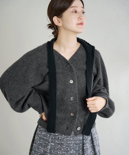 ピュア カシミヤ ドルマンVネックカーディガン　IENA ピュア カシミヤ ドルマンVネックカーディガン（カーディガン）｜IENA