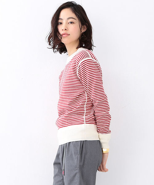 BEAMS BOY（ビームスボーイ）の「BEAMS BOY / 12ゲージ 5mm ボーダー クルー（ニット/セーター・レディース・ブラック/レッド/ネイビー・ONE SIZE）」の11枚目の写真