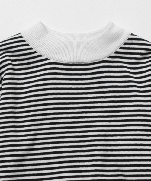 BEAMS BOY（ビームスボーイ）の「BEAMS BOY / 12ゲージ 5mm ボーダー クルー（ニット/セーター・レディース・ブラック/レッド/ネイビー・ONE SIZE）」の17枚目の写真