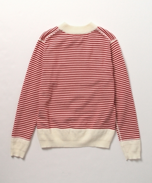 BEAMS BOY（ビームスボーイ）の「BEAMS BOY / 12ゲージ 5mm ボーダー クルー（ニット/セーター・レディース・ブラック/レッド/ネイビー・ONE SIZE）」の9枚目の写真