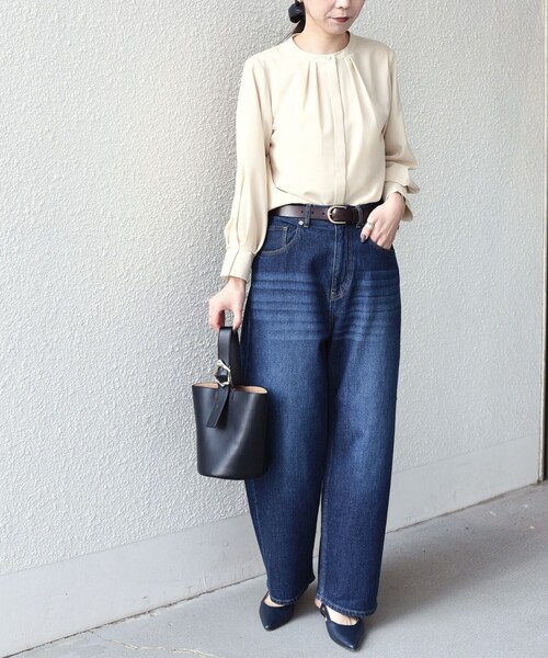 SHIPS Colors:〈洗濯機可能〉ジョーゼット タックスリーブ ブラウス 2