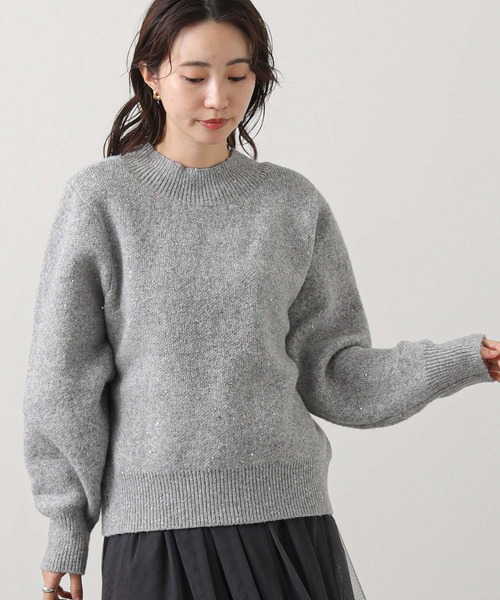 Gready Brilliant(グレディブリリアン)の「2wayスパンコールニット(ニット/セーター・レディース・オレンジ/ライトグレー・38)」の12枚目の写真