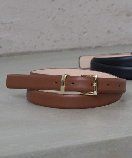 MANUELA(マヌエラ)の「【MANUELA】LEATHER BELT 20㎜ 102254/レザーベルト 20㎜(ベルト・レディース・ブラウン/グレー/ブラック/グレイッシュベージュ・FREE)」の3枚目の写真