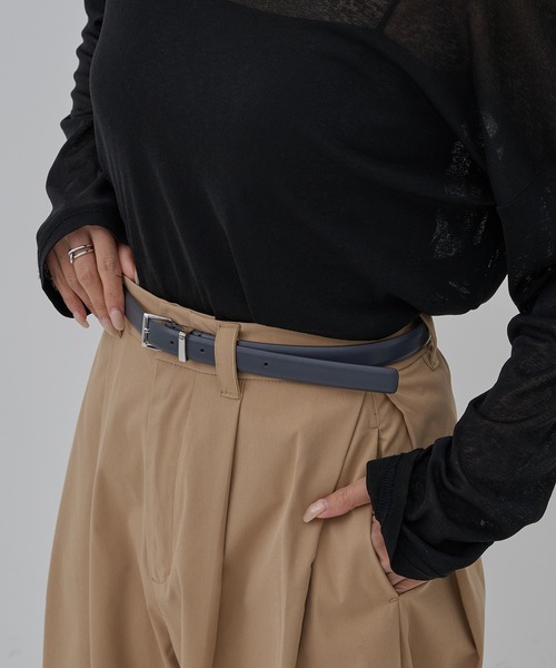 MANUELA(マヌエラ)の「【MANUELA】LEATHER BELT 20㎜ 102254/レザーベルト 20㎜(ベルト・レディース・ブラウン/グレー/ブラック/グレイッシュベージュ・FREE)」の16枚目の写真