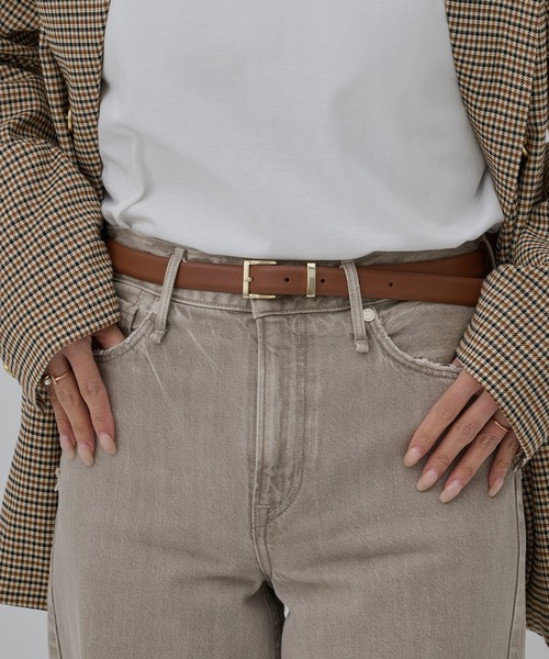 MANUELA(マヌエラ)の「【MANUELA】LEATHER BELT 20㎜ 102254/レザーベルト 20㎜(ベルト・レディース・ブラウン/グレー/ブラック/グレイッシュベージュ・FREE)」の21枚目の写真