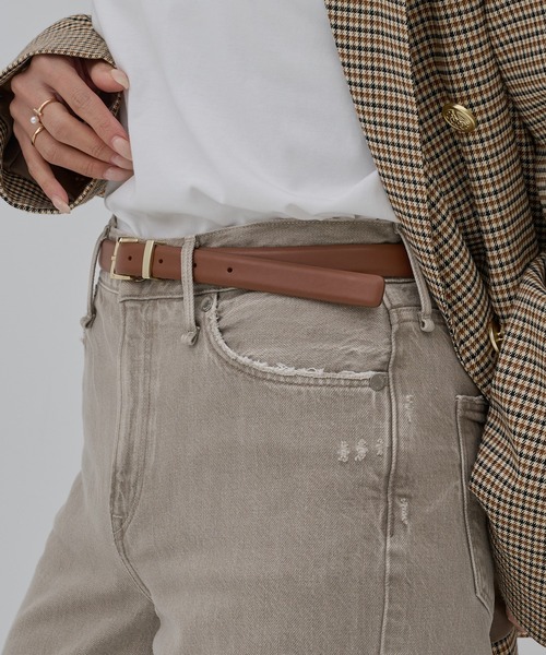 MANUELA(マヌエラ)の「【MANUELA】LEATHER BELT 20㎜ 102254/レザーベルト 20㎜(ベルト・レディース・ブラウン/グレー/ブラック/グレイッシュベージュ・FREE)」の22枚目の写真