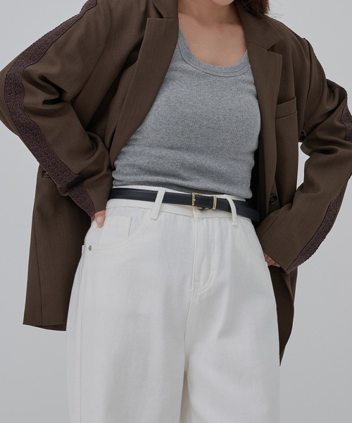 MANUELA(マヌエラ)の「【MANUELA】LEATHER BELT 20㎜ 102254/レザーベルト 20㎜(ベルト・レディース・ブラウン/グレー/ブラック/グレイッシュベージュ・FREE)」の9枚目の写真