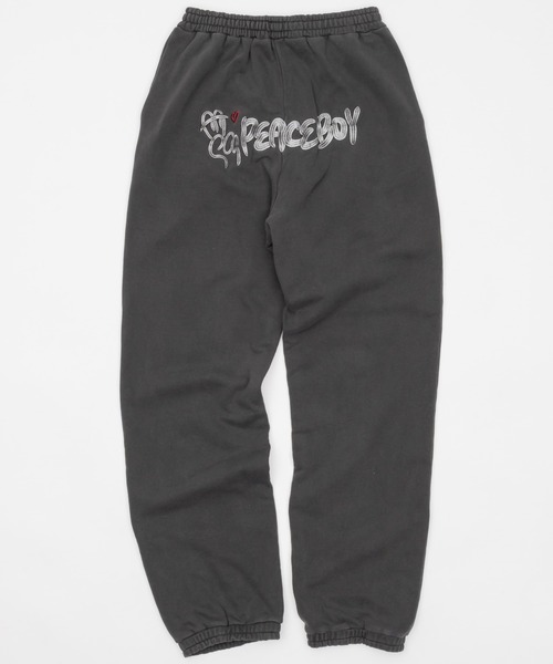 kaoyorinakami(カオヨリナカミ)の「peace boy sweat pants / ピースボーイスウェットパンツ(その他パンツ・メンズ・ブラック/グレー・X-LARGE/LARGE/MEDIUM/SMALL)」の2枚目の写真