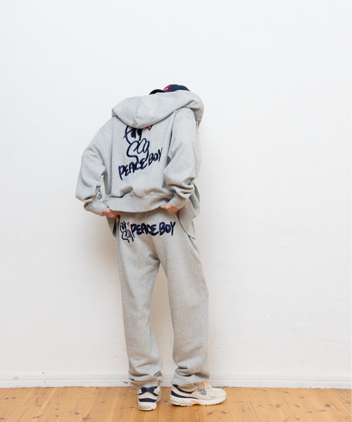 kaoyorinakami(カオヨリナカミ)の「peace boy sweat pants / ピースボーイスウェットパンツ(その他パンツ・メンズ・ブラック/グレー・X-LARGE/LARGE/MEDIUM/SMALL)」の4枚目の写真