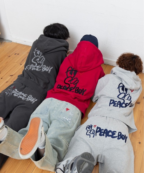 kaoyorinakami(カオヨリナカミ)の「peace boy sweat pants / ピースボーイスウェットパンツ(その他パンツ・メンズ・ブラック/グレー・X-LARGE/LARGE/MEDIUM/SMALL)」の17枚目の写真
