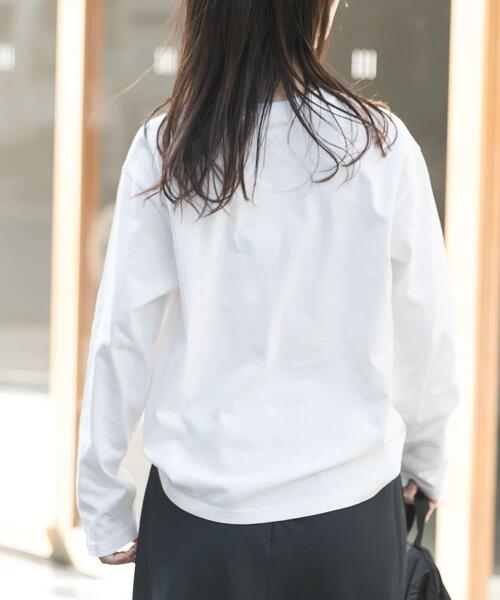 FORK&SPOON（フォークアンドスプーン）の「FORK&SPOON　フロッキープリントロングスリーブTシャツ（Tシャツ/カットソー・レディース・ホワイト系その他/グレー系その他・1）」の14枚目の写真