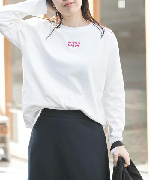 FORK&SPOON（フォークアンドスプーン）の「FORK&SPOON　フロッキープリントロングスリーブTシャツ（Tシャツ/カットソー・レディース・ホワイト系その他/グレー系その他・1）」の17枚目の写真