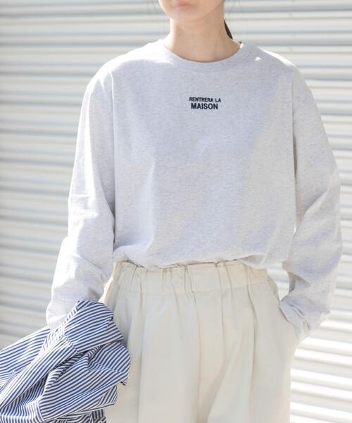 FORK&SPOON（フォークアンドスプーン）の「FORK&SPOON　フロッキープリントロングスリーブTシャツ（Tシャツ/カットソー・レディース・ホワイト系その他/グレー系その他・1）」の21枚目の写真