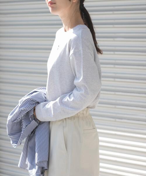 FORK&SPOON（フォークアンドスプーン）の「FORK&SPOON　フロッキープリントロングスリーブTシャツ（Tシャツ/カットソー・レディース・ホワイト系その他/グレー系その他・1）」の22枚目の写真