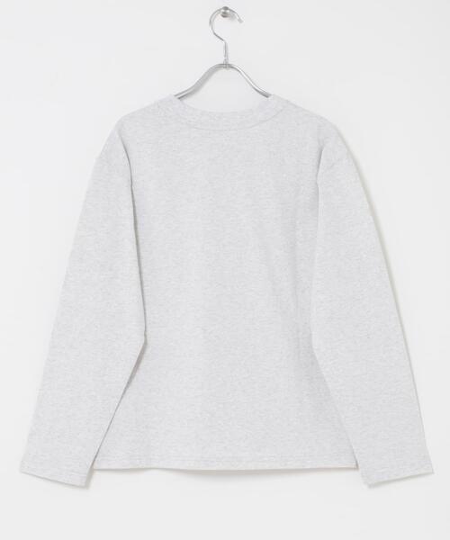 FORK&SPOON（フォークアンドスプーン）の「FORK&SPOON　フロッキープリントロングスリーブTシャツ（Tシャツ/カットソー・レディース・ホワイト系その他/グレー系その他・1）」の9枚目の写真