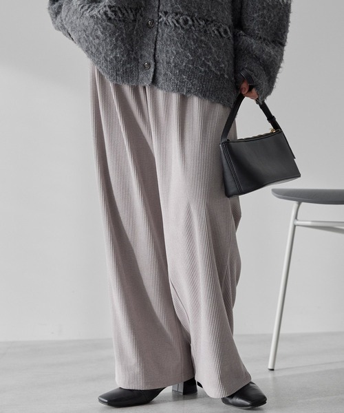 AMERICAN HOLIC（アメリカンホリック）の「カットコーデュロイパンツ（その他パンツ・レディース・アイボリー/ブラック/ライトグレー/モカ・L/M）」の3枚目の写真