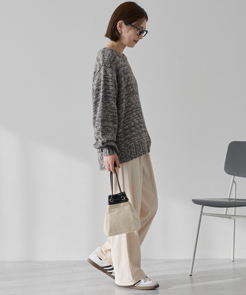 AMERICAN HOLIC（アメリカンホリック）の「カットコーデュロイパンツ（その他パンツ・レディース・アイボリー/ブラック/ライトグレー/モカ・L/M）」の16枚目の写真