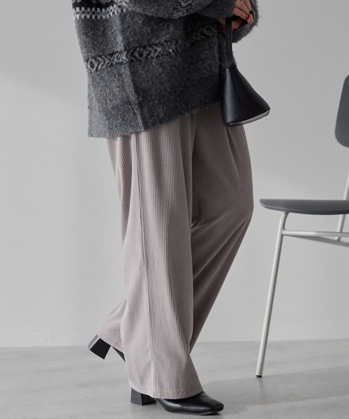 AMERICAN HOLIC（アメリカンホリック）の「カットコーデュロイパンツ（その他パンツ・レディース・アイボリー/ブラック/ライトグレー/モカ・L/M）」の19枚目の写真