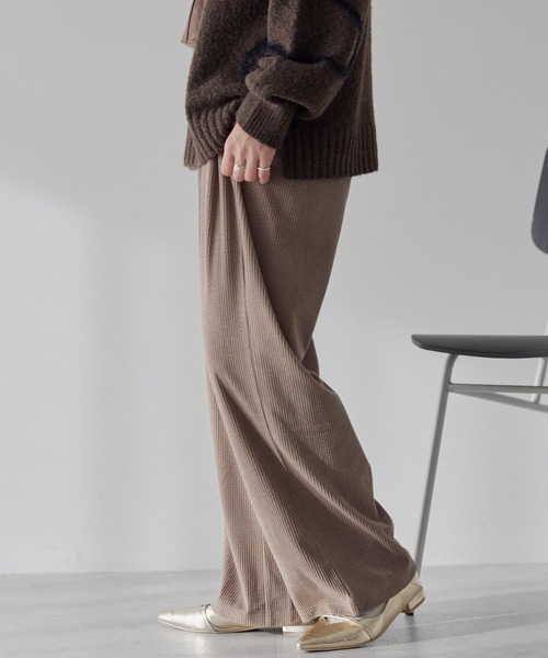 AMERICAN HOLIC（アメリカンホリック）の「カットコーデュロイパンツ（その他パンツ・レディース・アイボリー/ブラック/ライトグレー/モカ・L/M）」の5枚目の写真