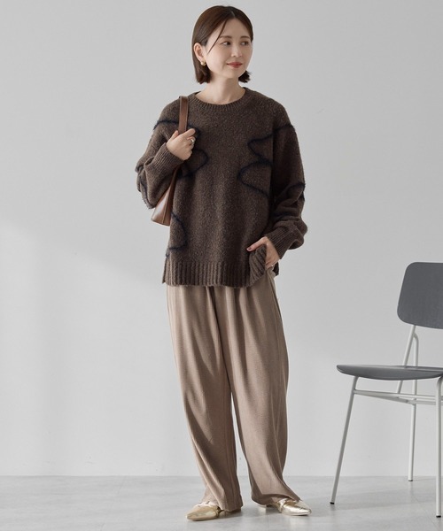 AMERICAN HOLIC（アメリカンホリック）の「カットコーデュロイパンツ（その他パンツ・レディース・アイボリー/ブラック/ライトグレー/モカ・L/M）」の8枚目の写真