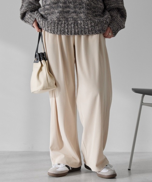 AMERICAN HOLIC（アメリカンホリック）の「カットコーデュロイパンツ（その他パンツ・レディース・アイボリー/ブラック/ライトグレー/モカ・L/M）」の12枚目の写真