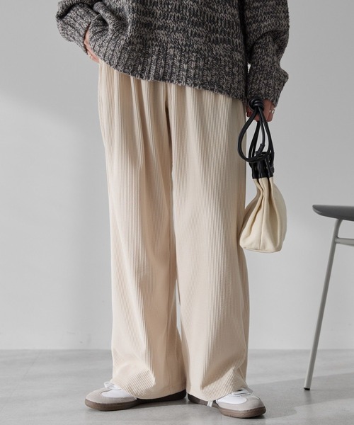 AMERICAN HOLIC（アメリカンホリック）の「カットコーデュロイパンツ（その他パンツ・レディース・アイボリー/ブラック/ライトグレー/モカ・L/M）」の13枚目の写真