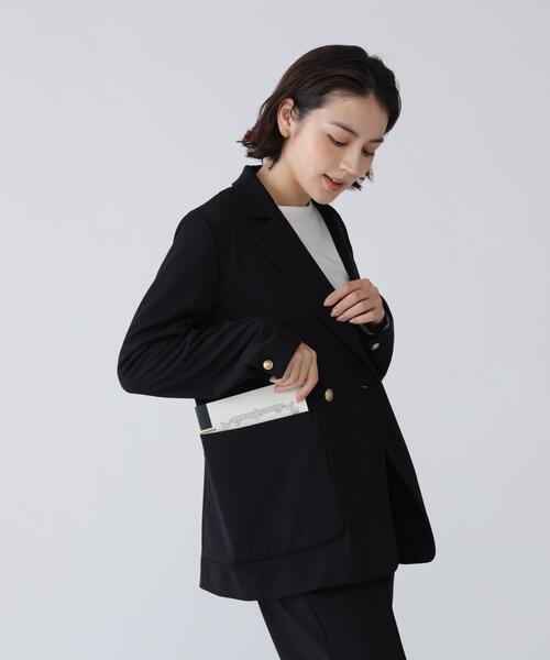 NAVYNAVY（ネイビーネイビー）の「【365ユーティリティ】洗えてシワになりづらい楽ちんキレイ見えジャージーセットアップ（テーラードジャケット・レディース・ネイビー/ブラック・MEDIUM/SMALL）」の19枚目の写真
