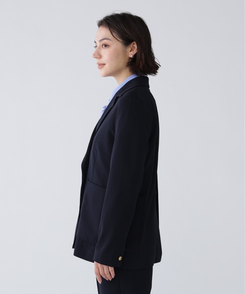 NAVYNAVY（ネイビーネイビー）の「【365ユーティリティ】洗えてシワになりづらい楽ちんキレイ見えジャージーセットアップ（テーラードジャケット・レディース・ネイビー/ブラック・MEDIUM/SMALL）」の5枚目の写真