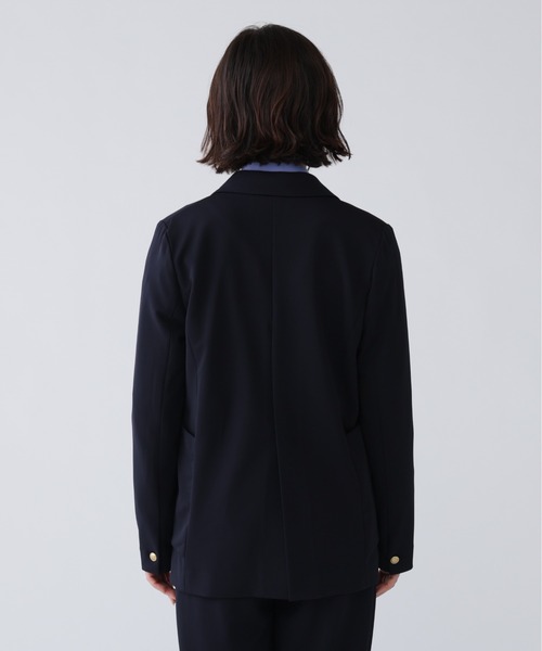 NAVYNAVY（ネイビーネイビー）の「【365ユーティリティ】洗えてシワになりづらい楽ちんキレイ見えジャージーセットアップ（テーラードジャケット・レディース・ネイビー/ブラック・MEDIUM/SMALL）」の6枚目の写真