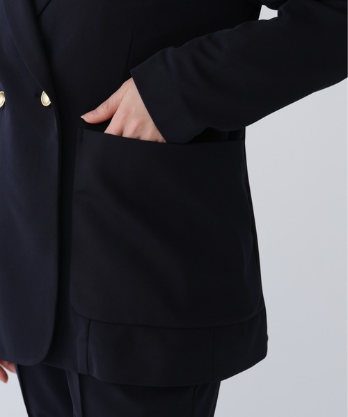 NAVYNAVY（ネイビーネイビー）の「【365ユーティリティ】洗えてシワになりづらい楽ちんキレイ見えジャージーセットアップ（テーラードジャケット・レディース・ネイビー/ブラック・MEDIUM/SMALL）」の9枚目の写真