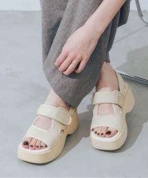 【XS-LLサイズ展開・軽量】スクエア厚底ベルトサンダル JA5984