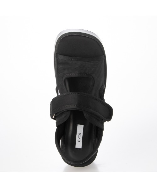 EVOL（イーボル）の「【XS-LLサイズ展開・軽量】スクエア厚底ベルトサンダル JA5984（サンダル・レディース・ブラック/アイボリー/ブラック系その他/ブラウン・XS/S/M/L/LL）」の18枚目の写真