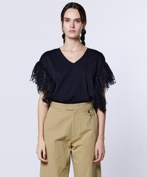 Sov.（ソブ）の「チュール Vネックカットソー（Tシャツ/カットソー）」