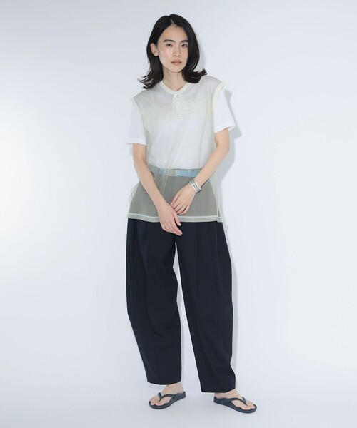 maturely(マチュアリー)の「【8/6再値下げ】maturely / シャンブレー チュール ノースリーブ(Tシャツ/カットソー・レディース・ベージュ/グリーン/チャコールグレー・ONE SIZE)」の11枚目の写真
