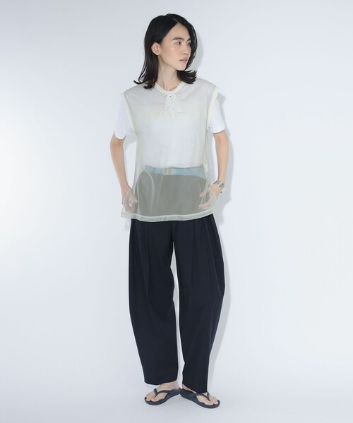 maturely(マチュアリー)の「【8/6再値下げ】maturely / シャンブレー チュール ノースリーブ(Tシャツ/カットソー・レディース・ベージュ/グリーン/チャコールグレー・ONE SIZE)」の12枚目の写真