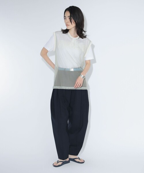 maturely(マチュアリー)の「【8/6再値下げ】maturely / シャンブレー チュール ノースリーブ(Tシャツ/カットソー・レディース・ベージュ/グリーン/チャコールグレー・ONE SIZE)」の13枚目の写真