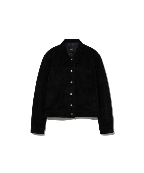 ANDROS(アンドロス)の「Cow Suede Trucker Jacket (Black)(ダウンジャケット/コート・メンズ・その他・LARGE/MEDIUM)」の3枚目の写真