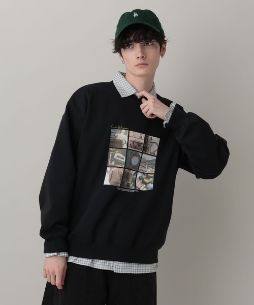 RAGEBLUE(レイジブルー)の「Collage Photographer Print Sweat/コラージュフォトプリントCN(スウェット・メンズ・レッド/ブラック/グレー系その他・LARGE/MEDIUM)」の7枚目の写真
